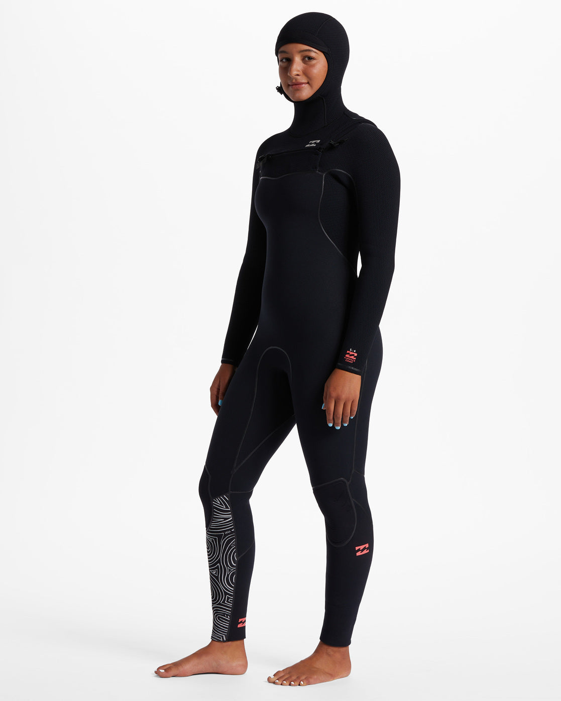 5/4 Furnace Chest Zip Hooded Wetsuit - Midnight Trails