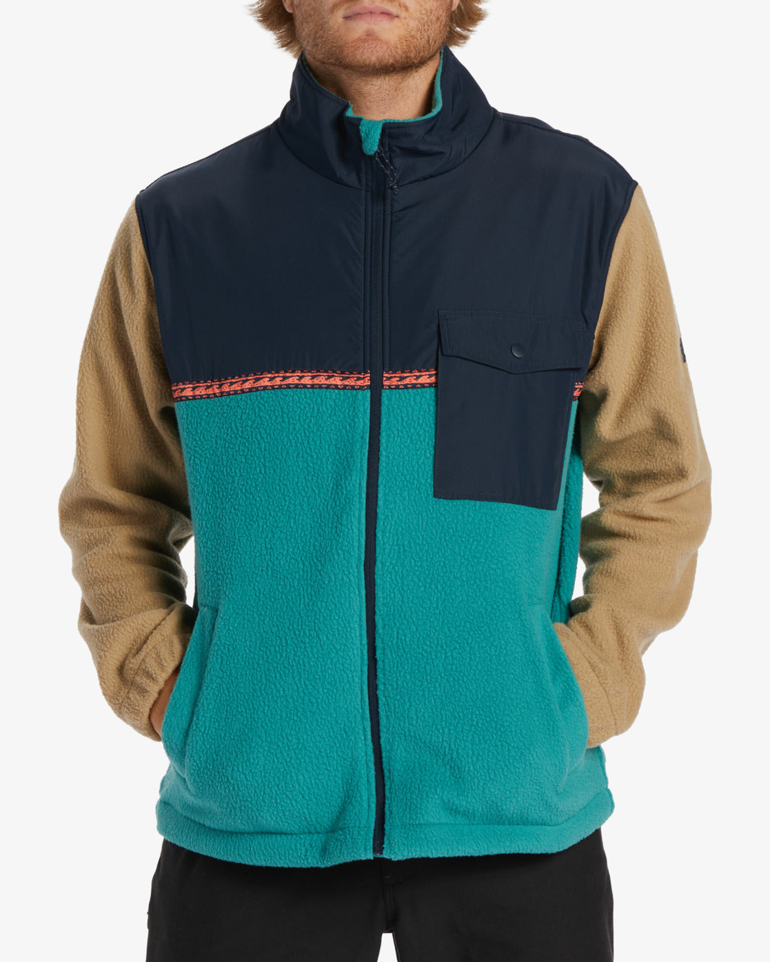 A/Div Boundary Trail Zip-Up Fleece - Pacific
