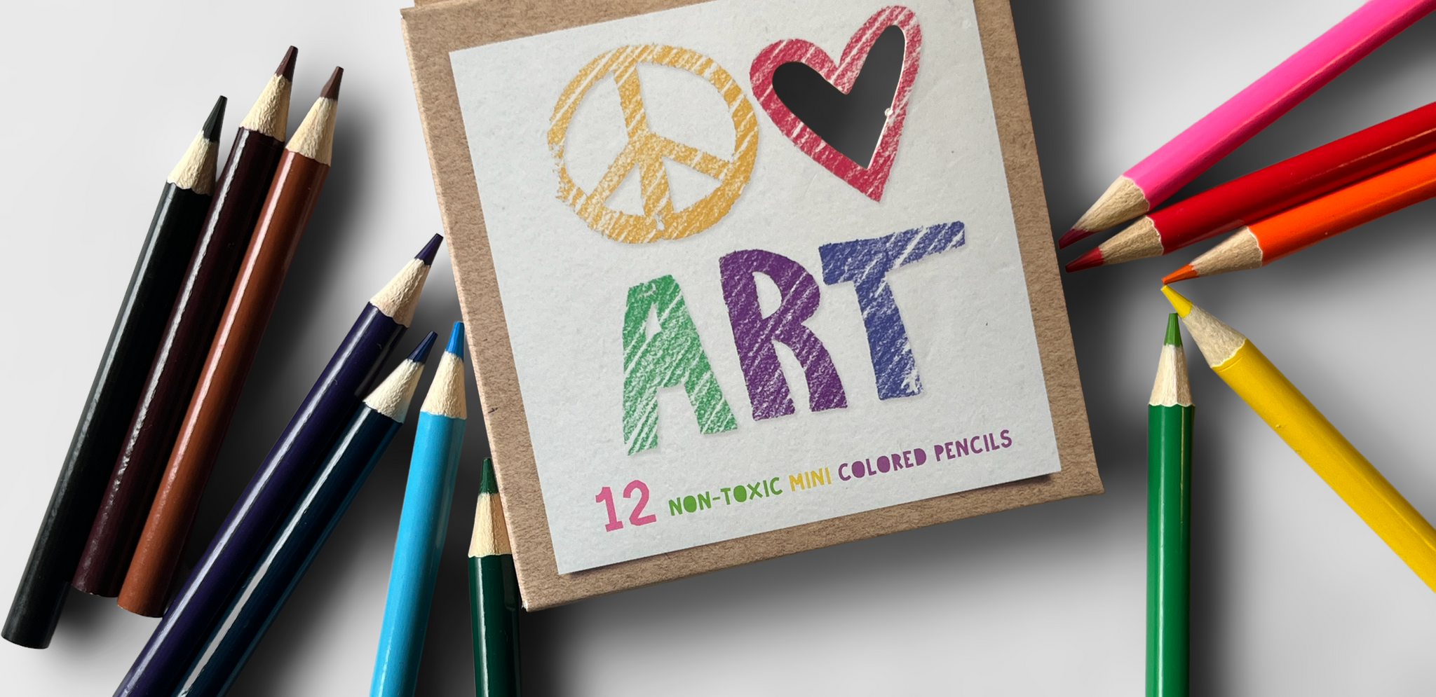Peace, Love, ART Mini Pencil Set