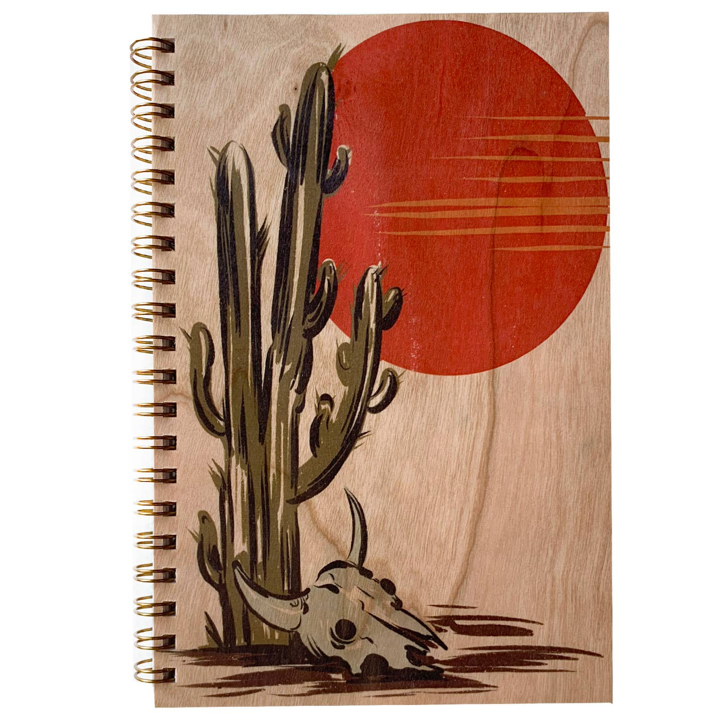 Wood Notebook - Desert Skull