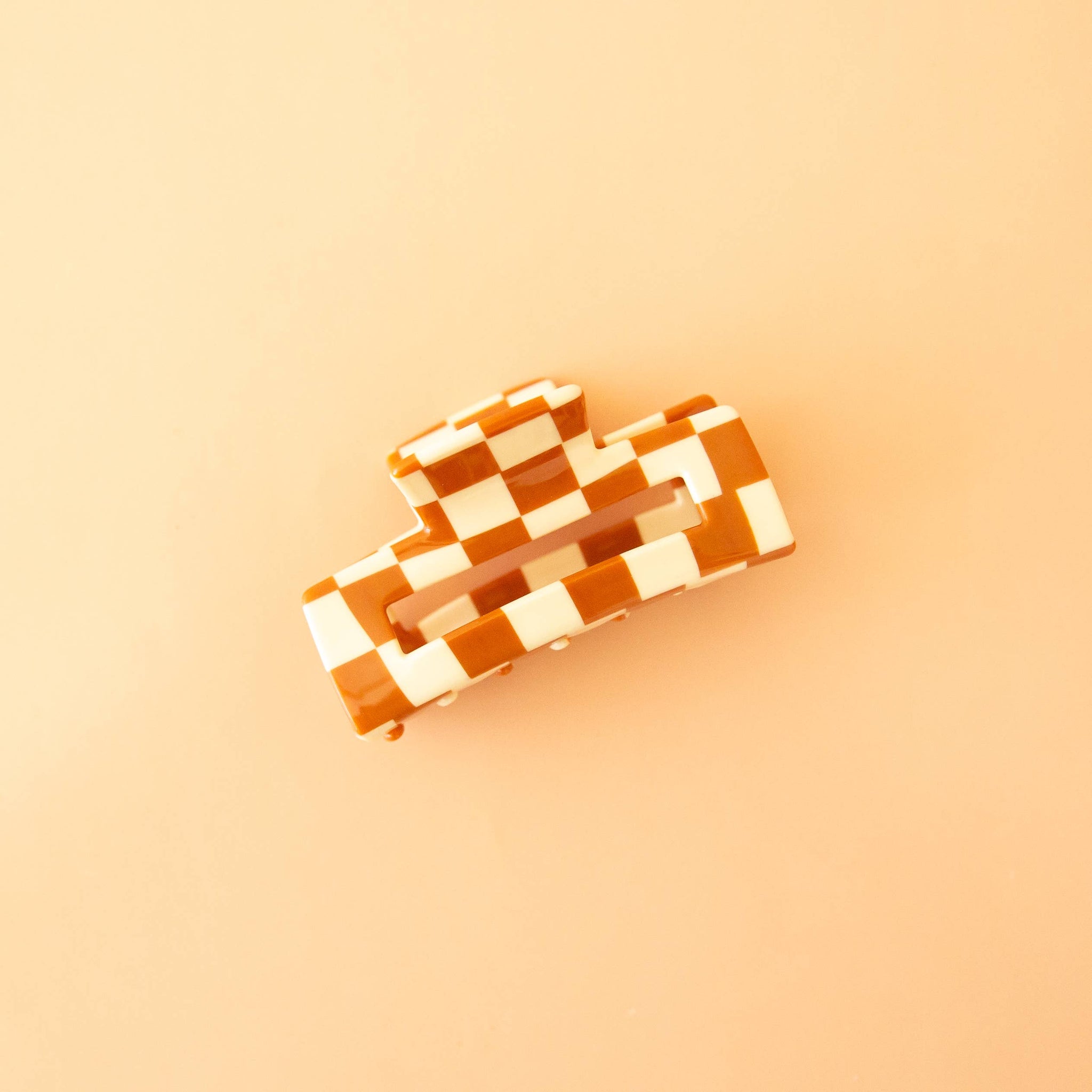 Checker Claw | Cognac & Ivory: Large