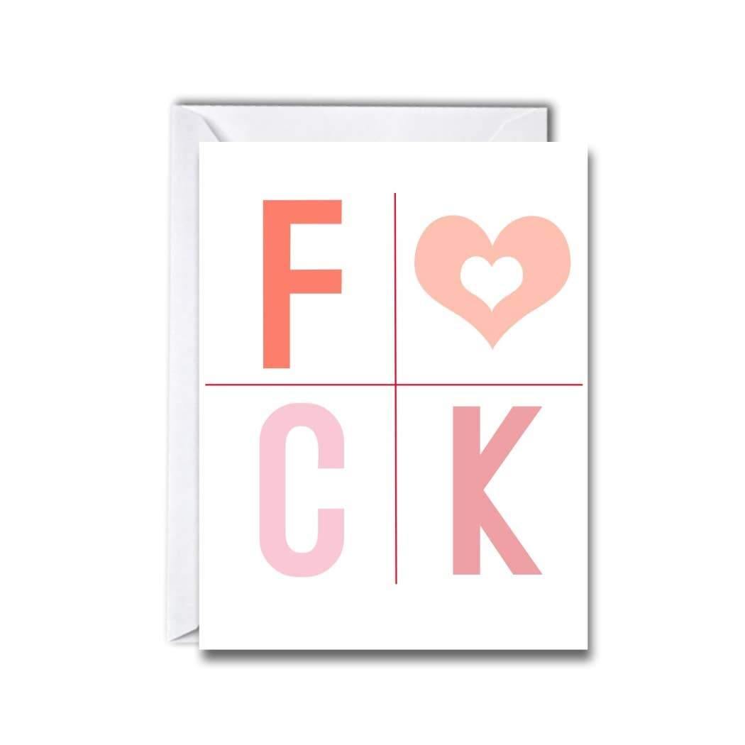 F Love Greeting Card - COSUBE