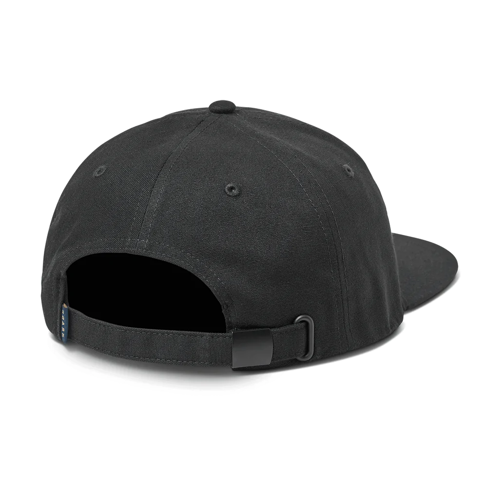 Silver Fern 6 Panel Strapback Hat - Black