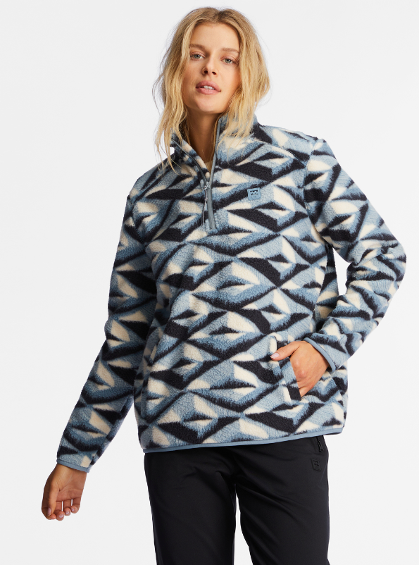 A/Div Boundary Mock 3 Half-Zip Pullover Sweatshirt - Blue Horizon