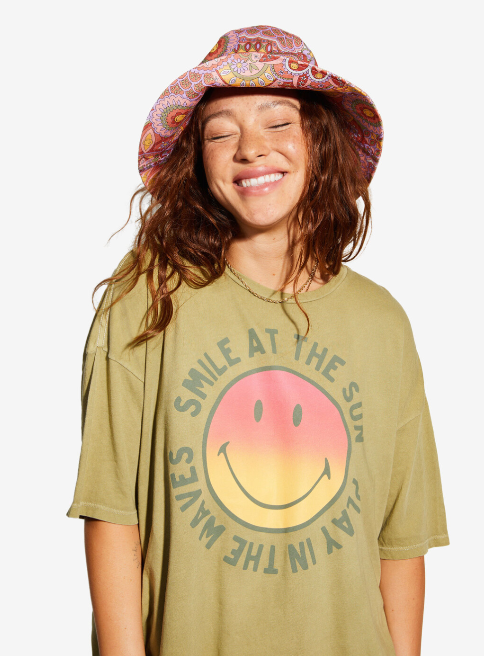 Billabong x Smiley True Boy Oversized T-Shirt - Split Pea