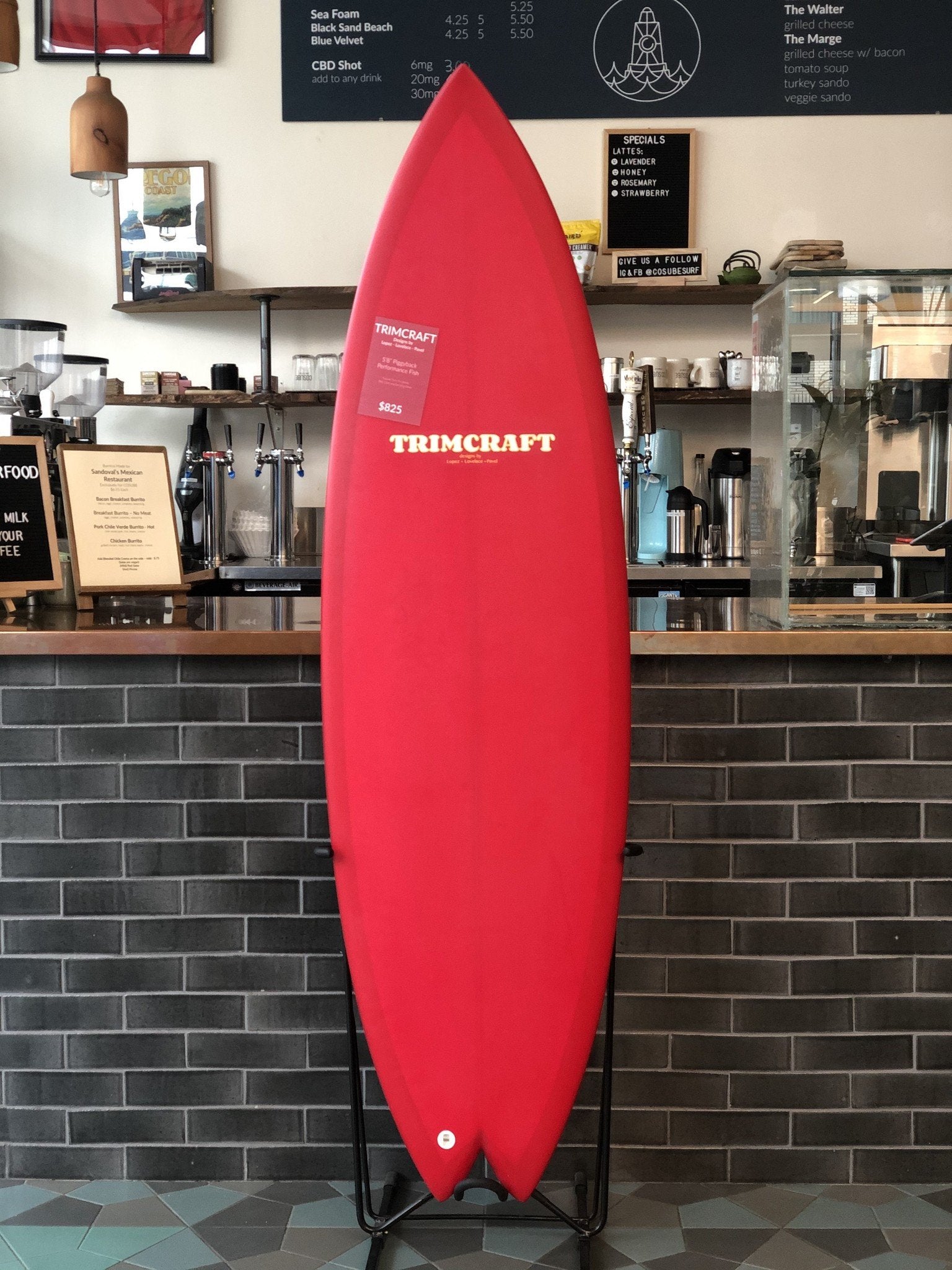 TrimCraft 5'8" Piggyback Performance Fish - COSUBE - Surf Shop in Portland - buy surfboard online in Oregon